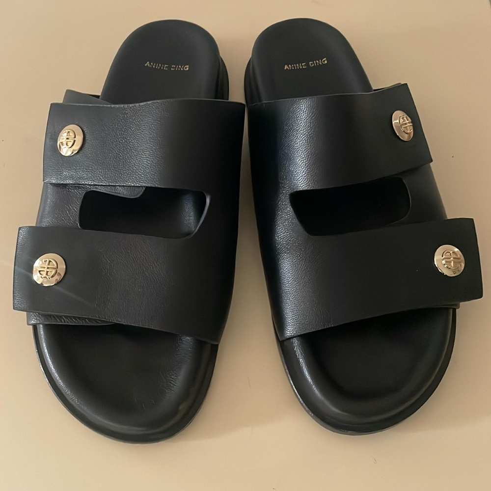 Anine Bing Ella Slides Size 39